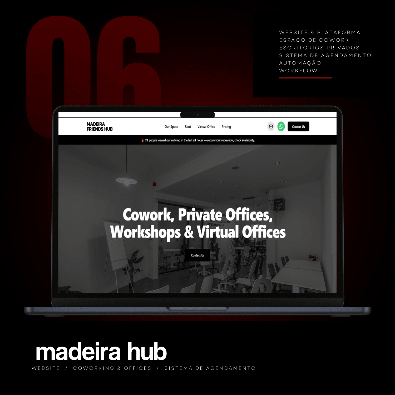 Madeira Hub — Website de Coworking e Escritórios por Enmanuel de Barros